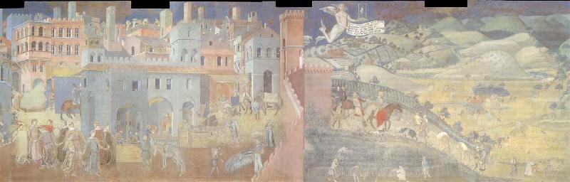Ambrogio Lorenzetti Allegory of the peace china oil painting image